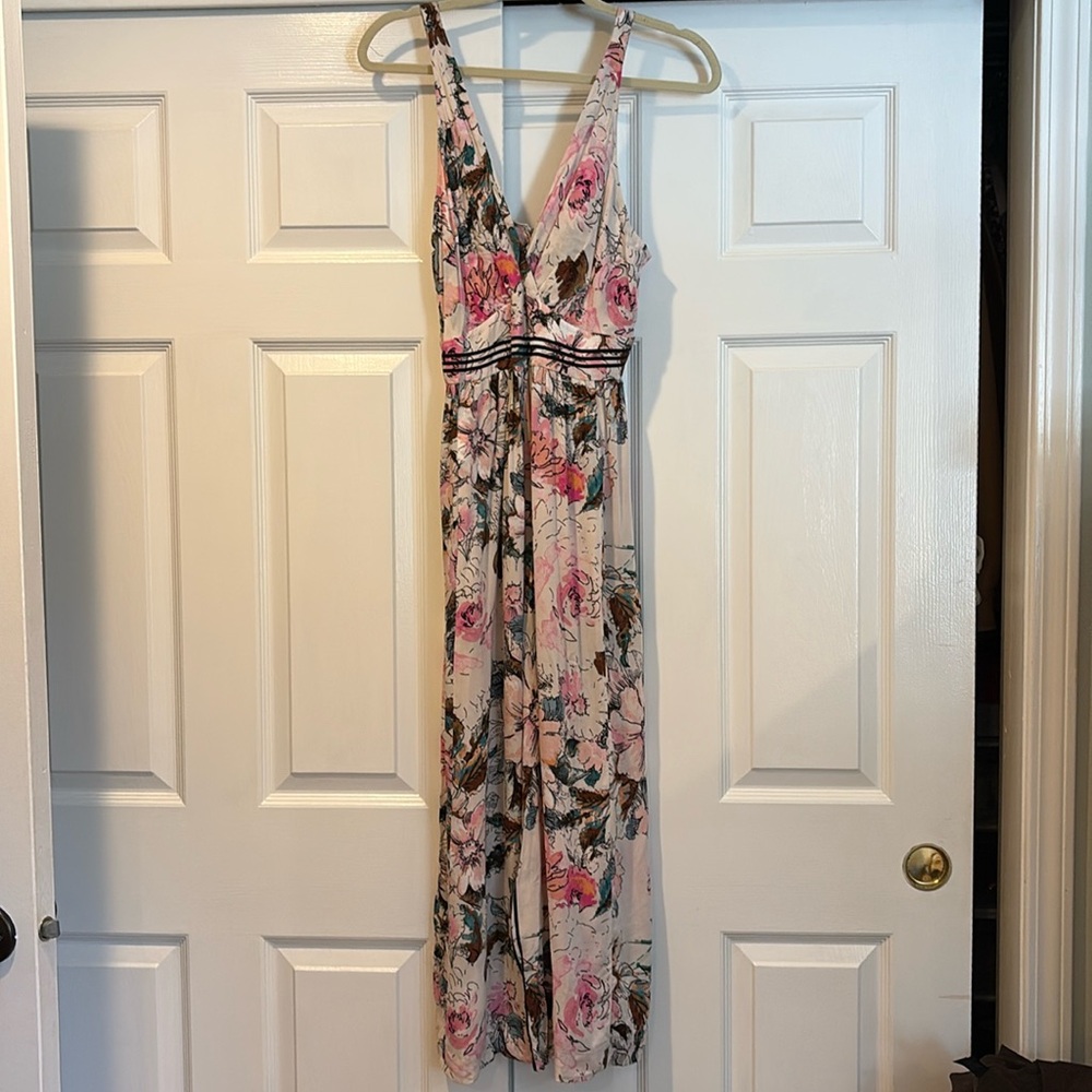 EUC sleeveless floral print jumpsuit; Plenty by Tracy Reese